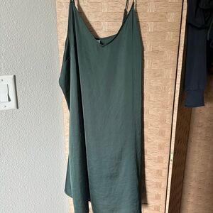 Elegant Dark Green Slip Dress